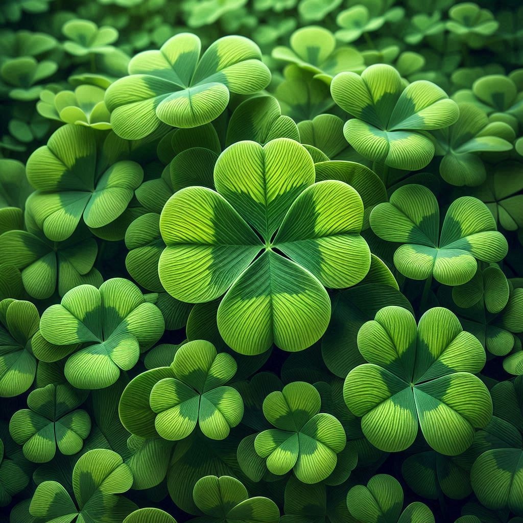 １	希望、幸福、愛情、健康　四つ葉の願い