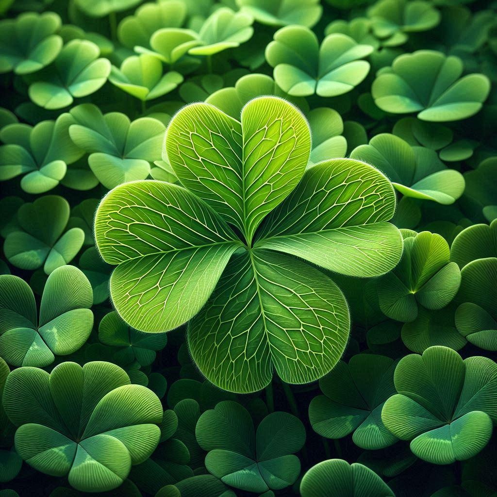 １	希望、幸福、愛情、健康　四つ葉の願い