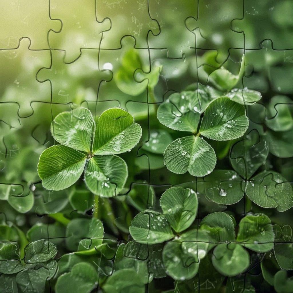 １	希望、幸福、愛情、健康　四つ葉の願い