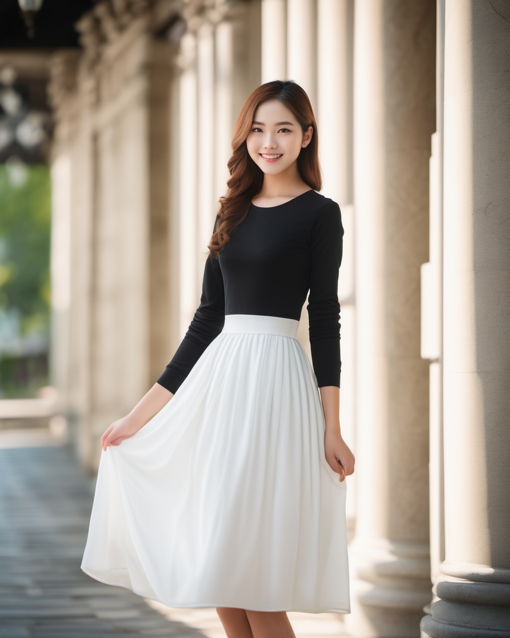 清楚な服装のお姉さん