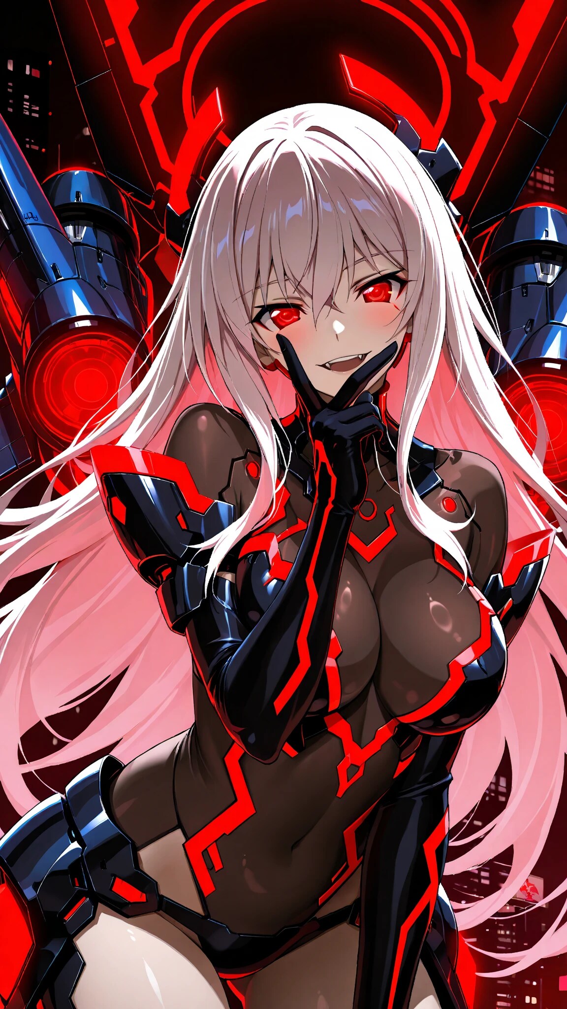 Cyber Halo Girl｜赤ネオンのサイバー吸血姫