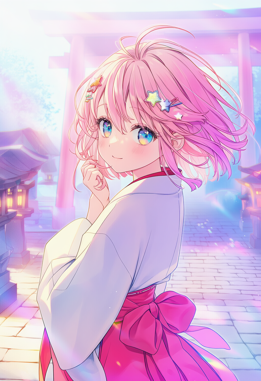 パステル巫女さん