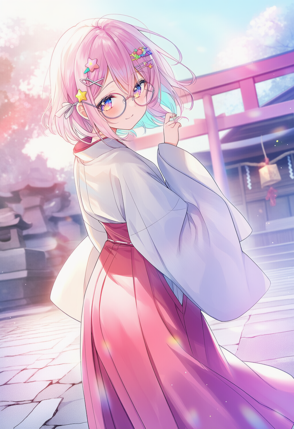 パステル巫女さん