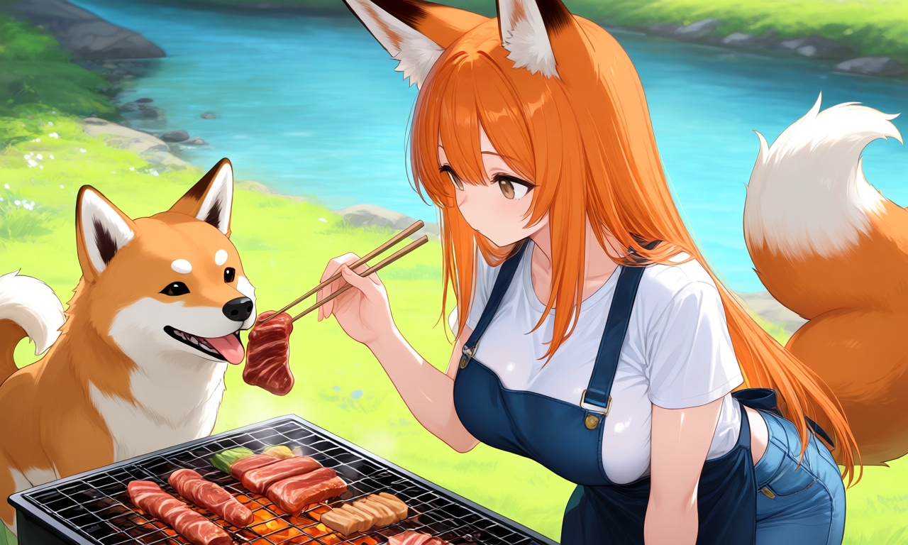 河原でBBQ | の人気AIイラスト・グラビア