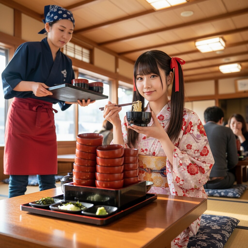 黒ツイさん。着物。2月11日 #わんこそば記念日