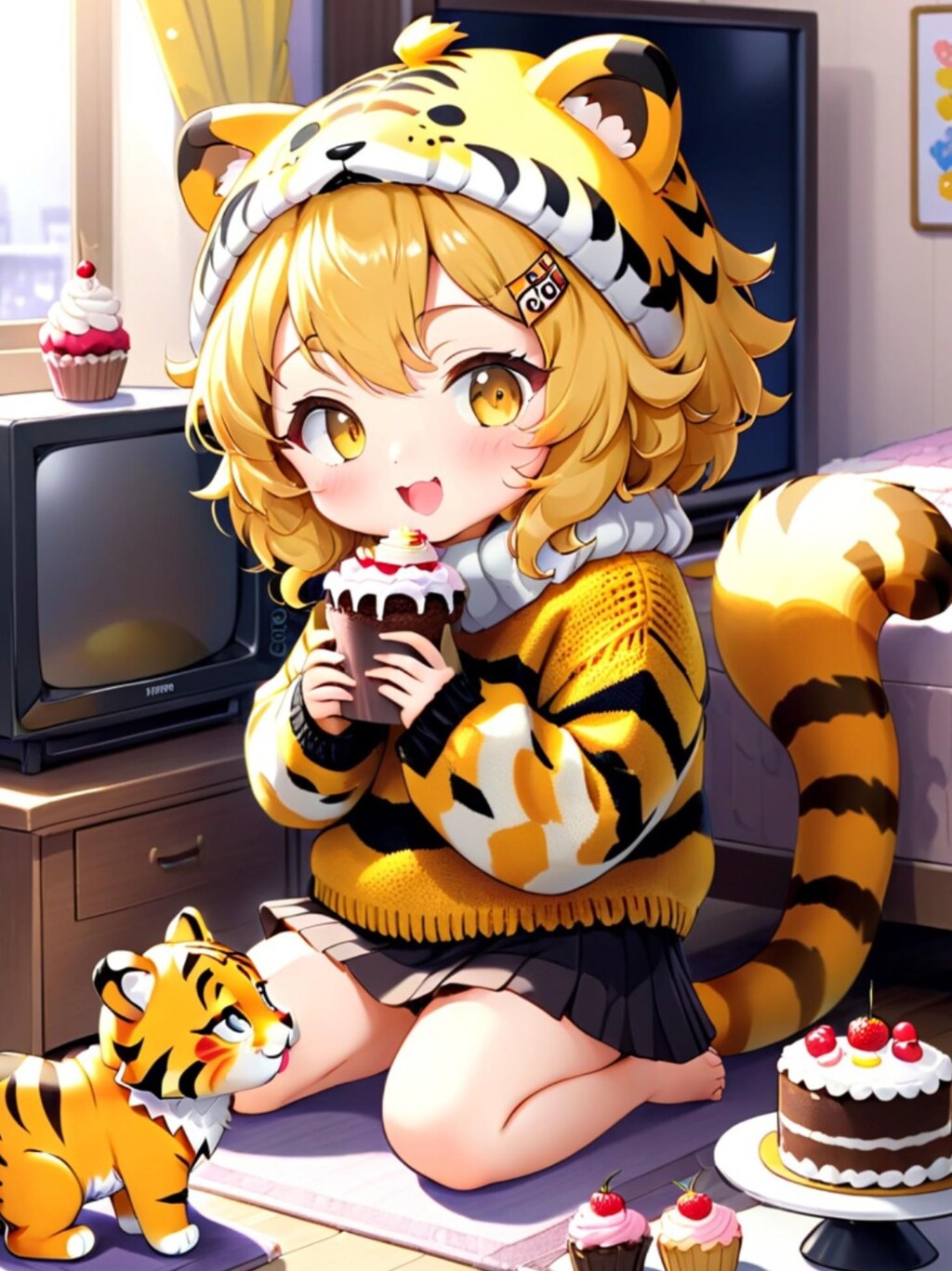 虎好きの黄色髪ちゃん