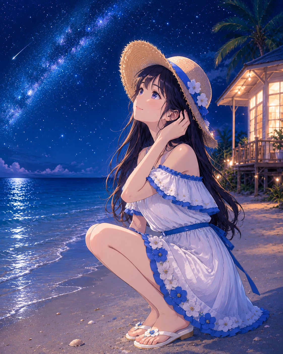 星空が映るｳﾐﾍｰ