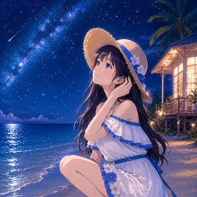星空が映るウミヘー | の人気AIイラスト・グラビア