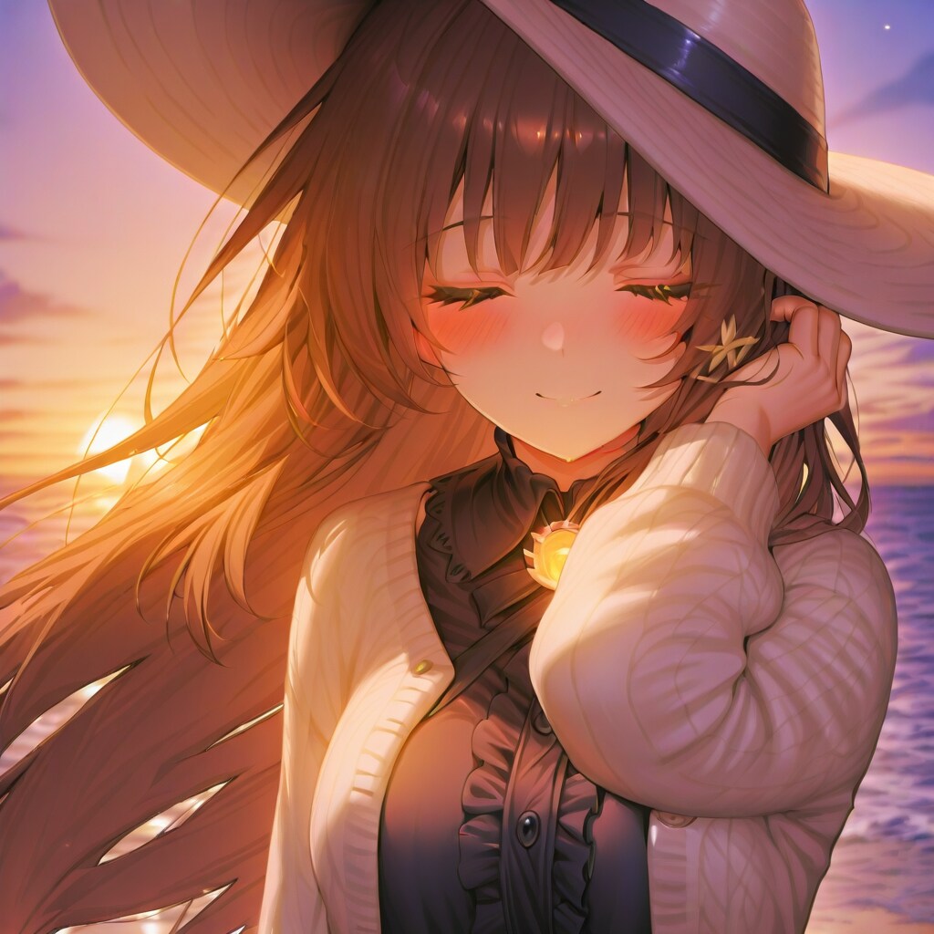 サンセットビーチ | の人気AIイラスト・グラビア