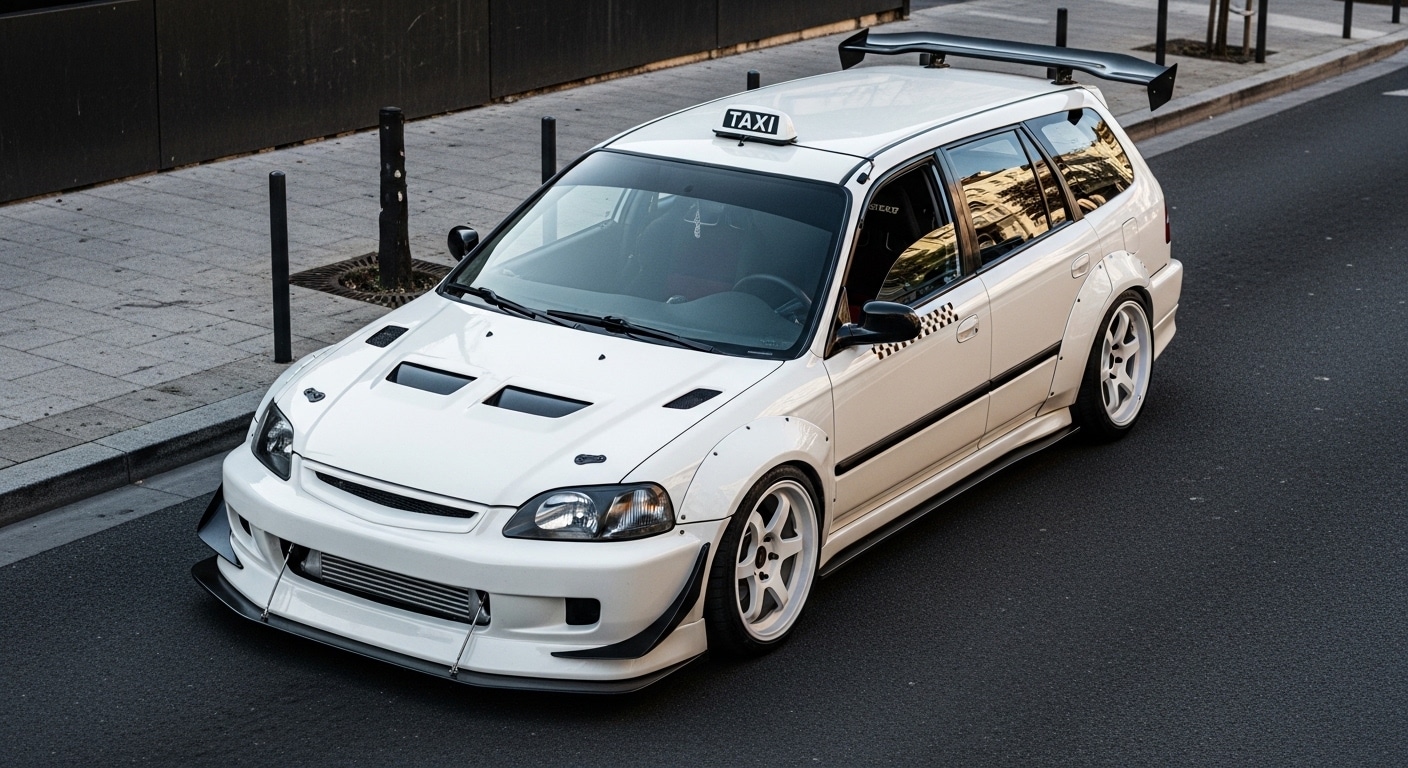 シビックワゴンタクシーのドリ車 | の人気AIイラスト・グラビア