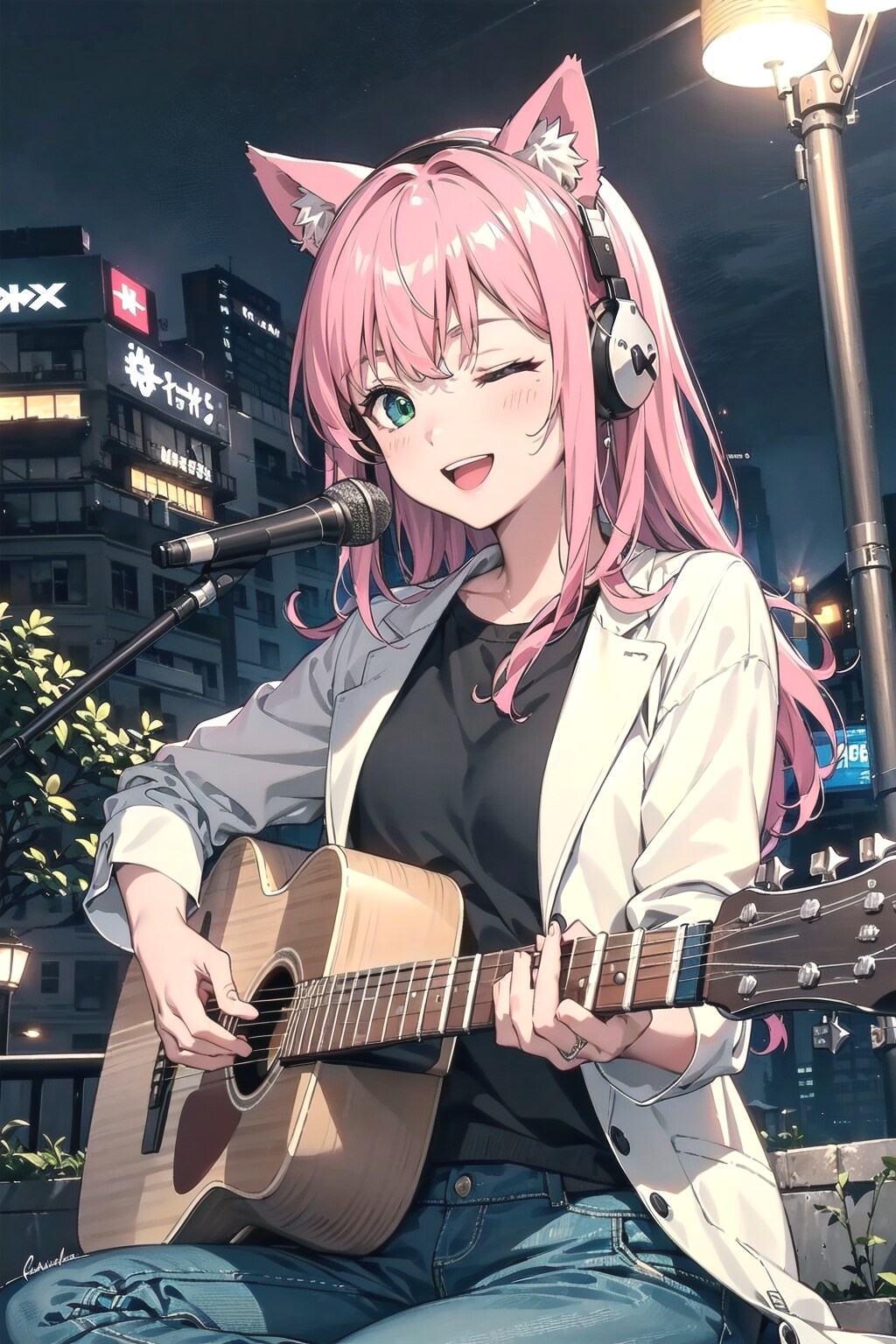 ギャルミク路上ライブだよ〜🎶キャハッ💕🐱