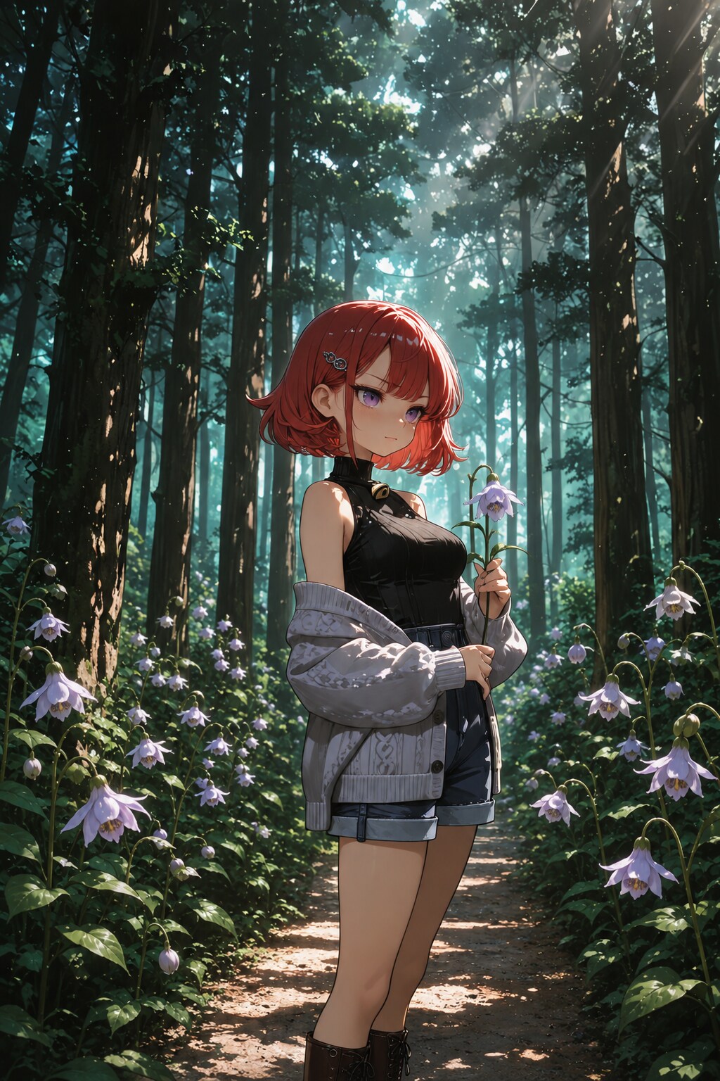 静寂に咲くレンゲショウマ | の人気AIイラスト・グラビア