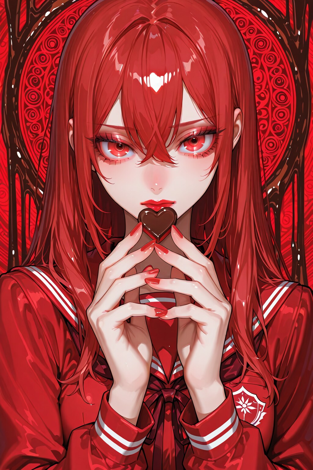 クリムゾンレッドの女子高生 | の人気AIイラスト・グラビア