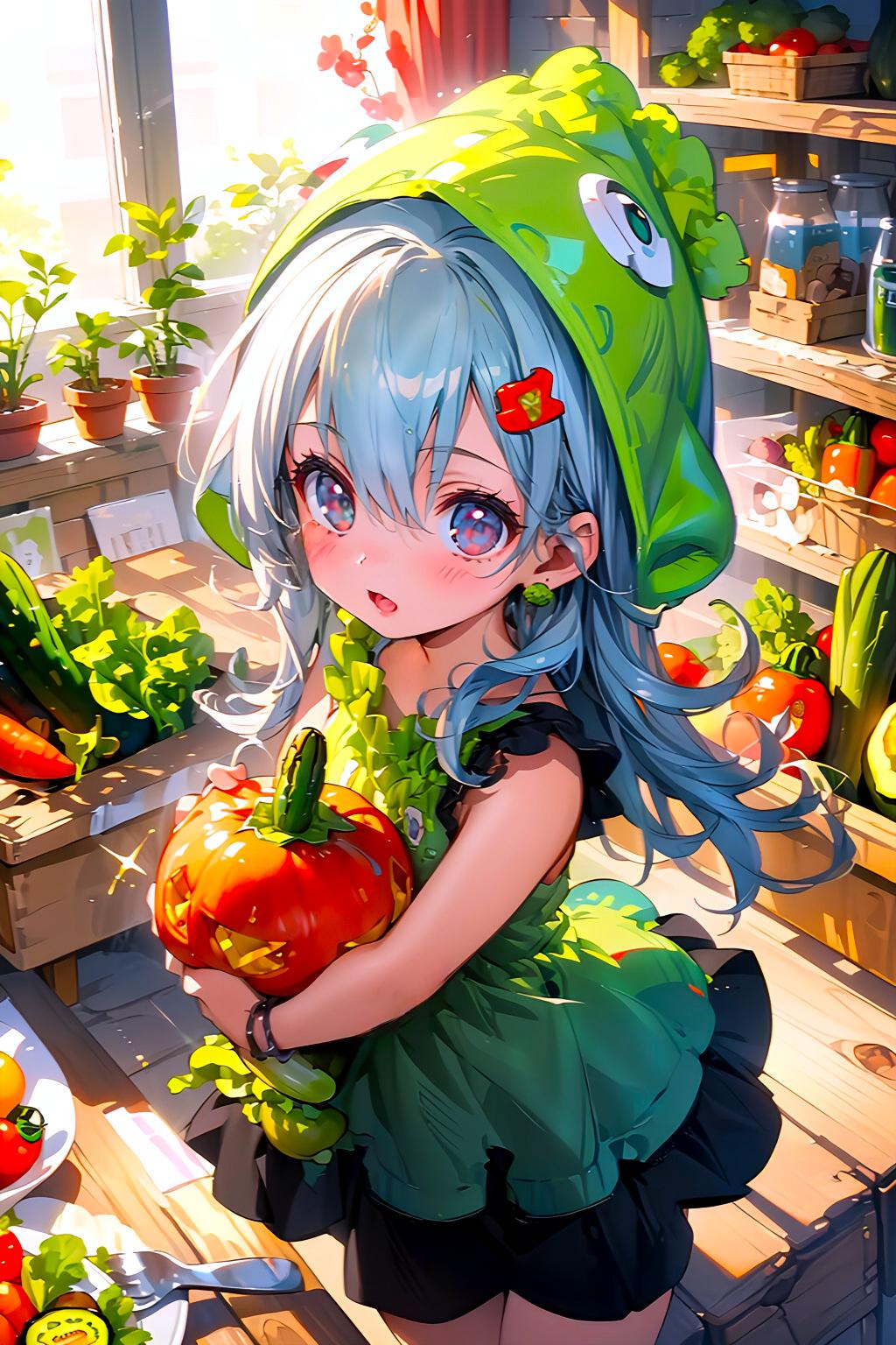 今日のちびっ子　野菜 | の人気AIイラスト・グラビア