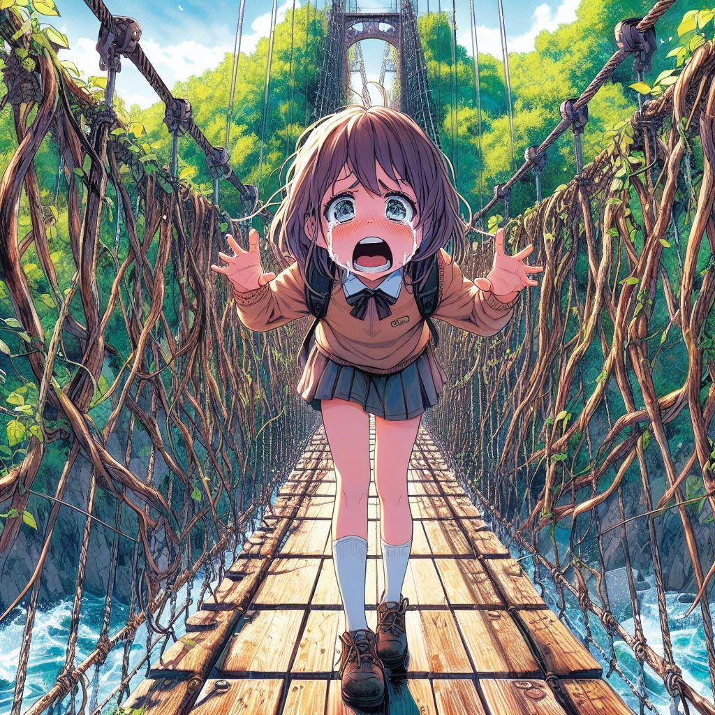 吊橋こわい