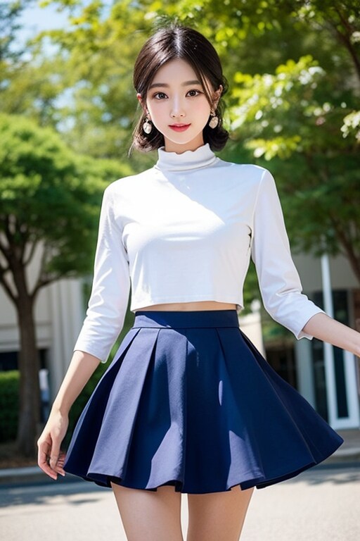 公園で散歩する清楚な美少女 | の人気AIイラスト・グラビア