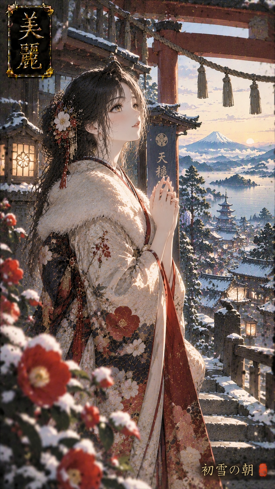 Beautiful Japanese-style illustration / 和風美麗イラスト #patreon #ChatGPT #kimono #wafuu #美麗 #和風 #美麗アート #be | の人気AIイラスト・グラビア
