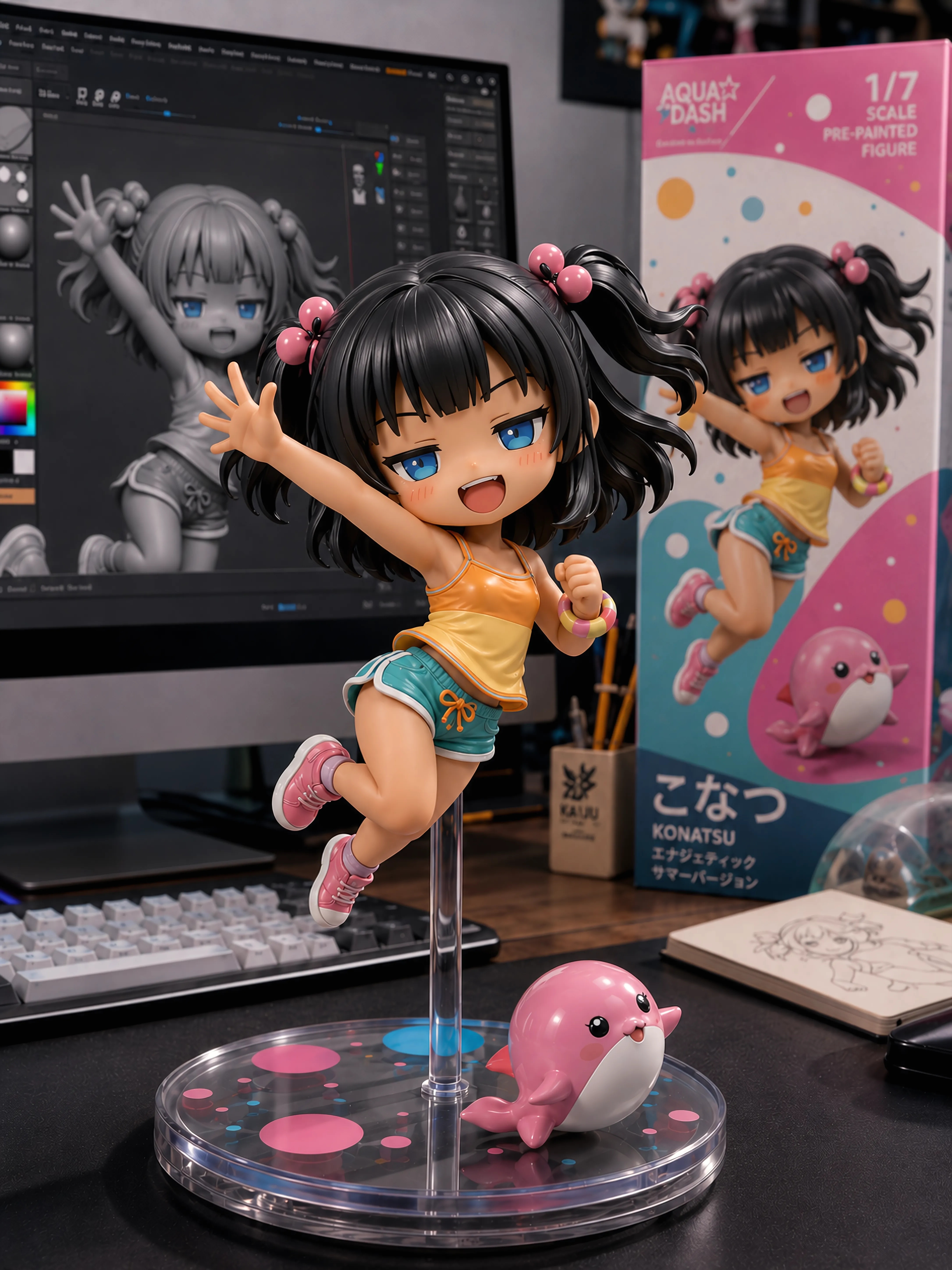 Konatsu Jumping Out of the Screen