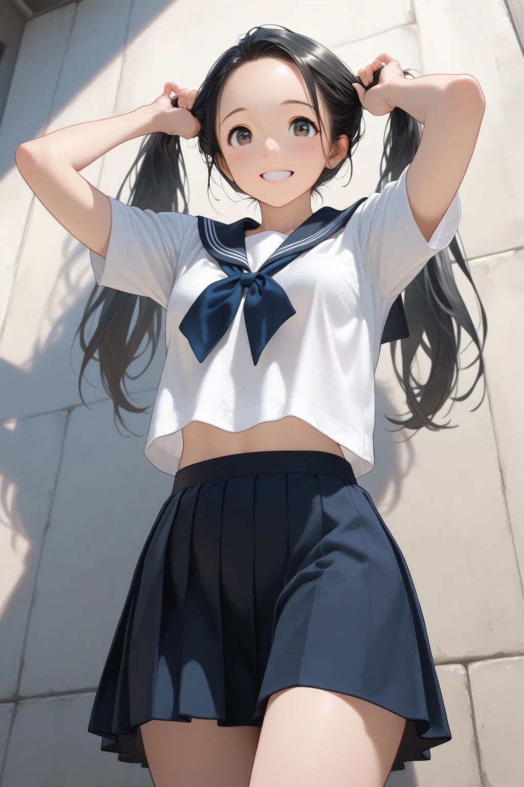 手でツインテ　和歌月まりあ