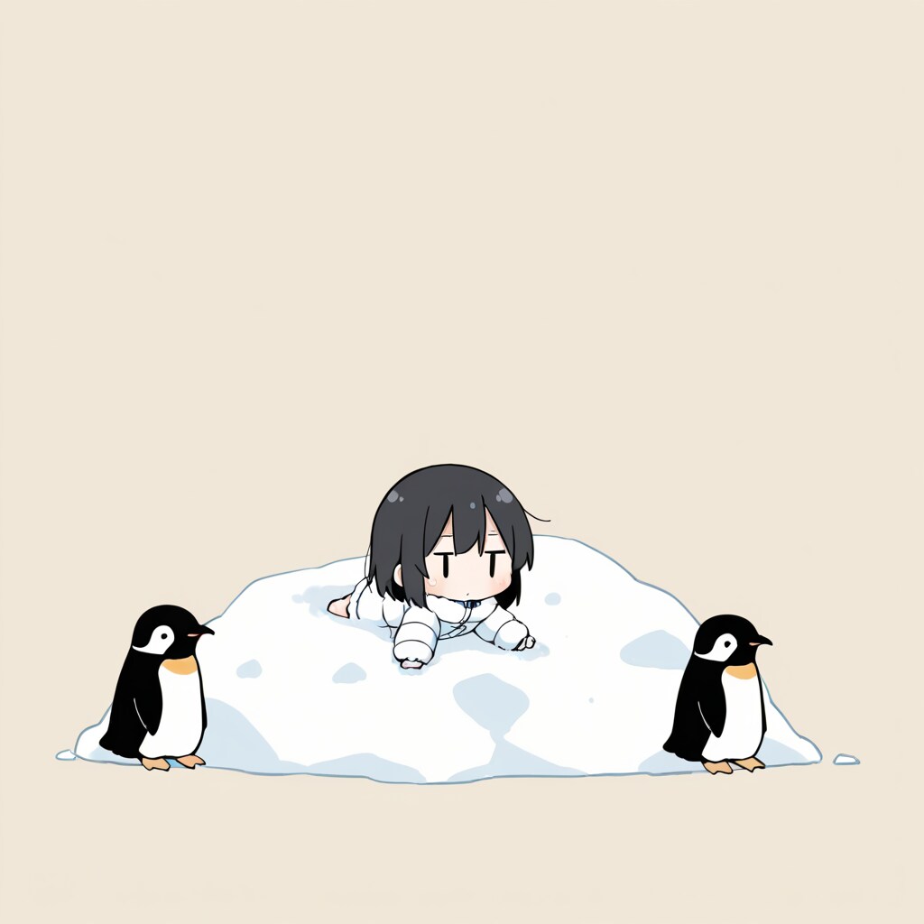 南極でペンギンと遊ぶ