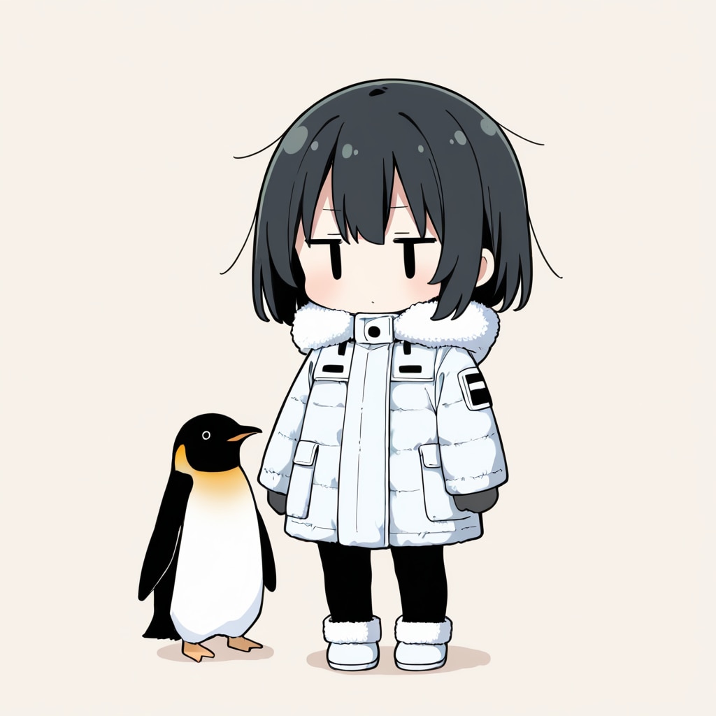 南極でペンギンと遊ぶ