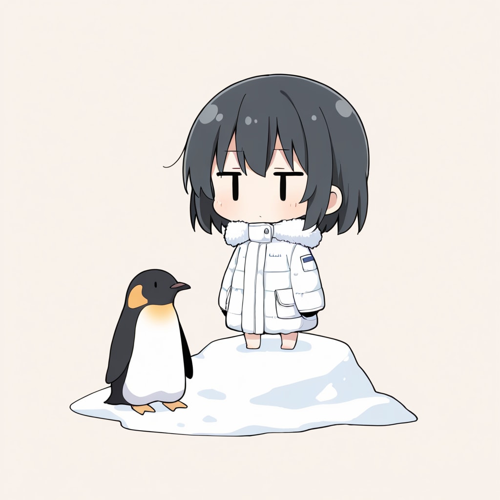 南極でペンギンと遊ぶ