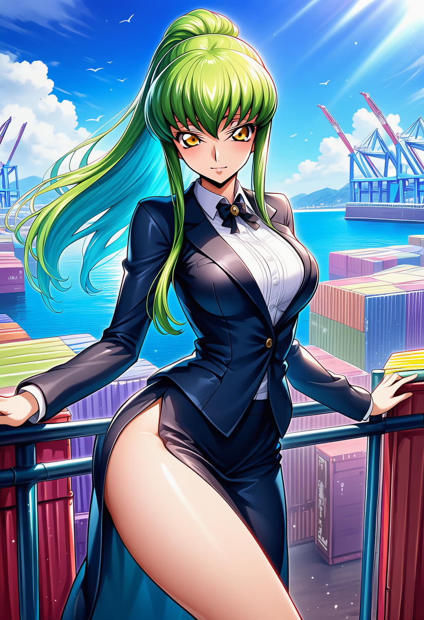 鋼色の余光 ― Harbor Contrast | の人気AIイラスト・グラビア