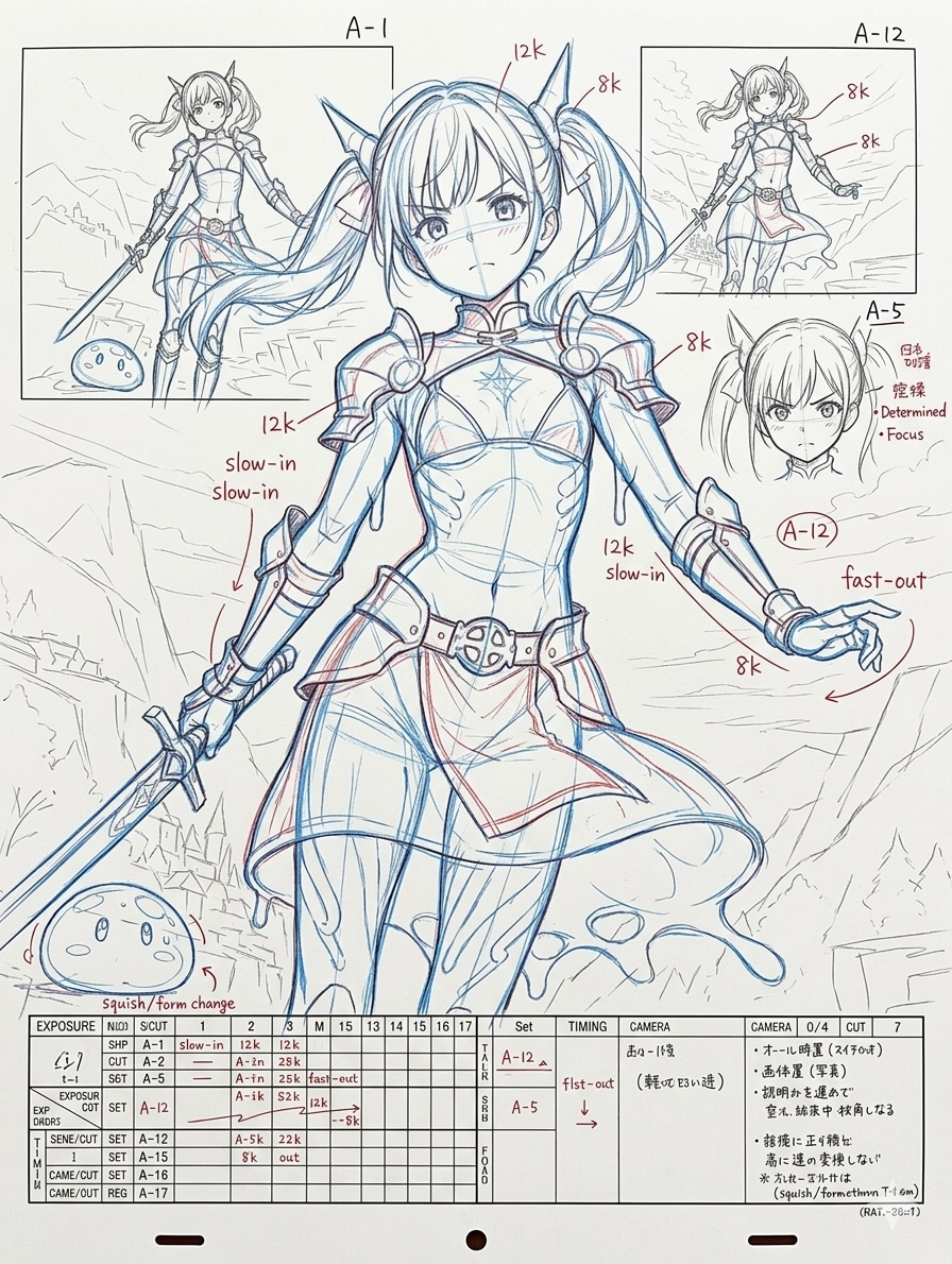 アニメ原画風スライムナイト de ツインテビッチ