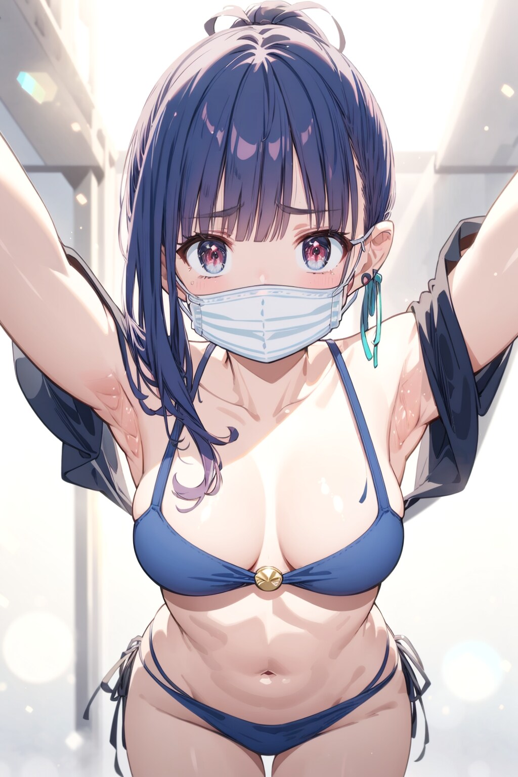 脇見せマスク