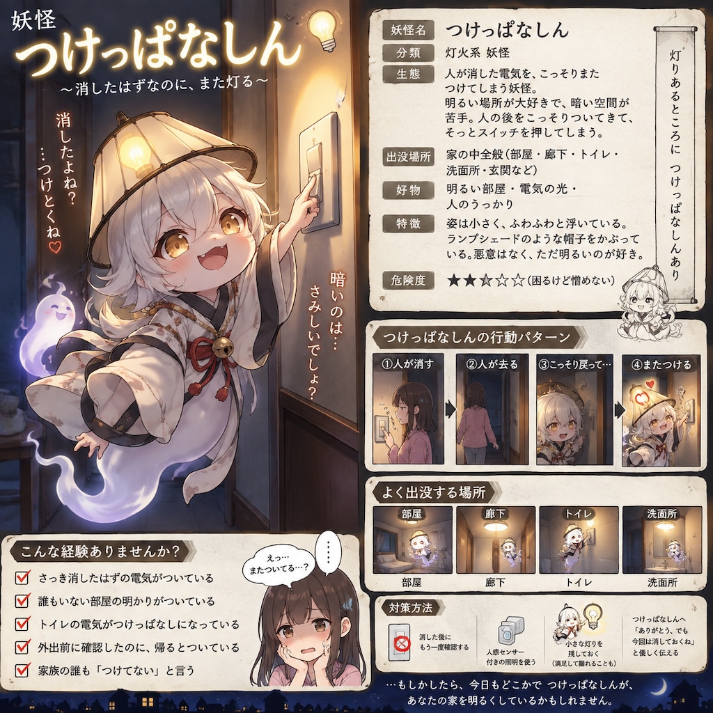 妖怪　つけっぱなしん