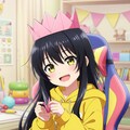 折り紙で遊ぶミライちゃん 2枚目