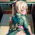 浴衣美少女を後ろから 2枚目