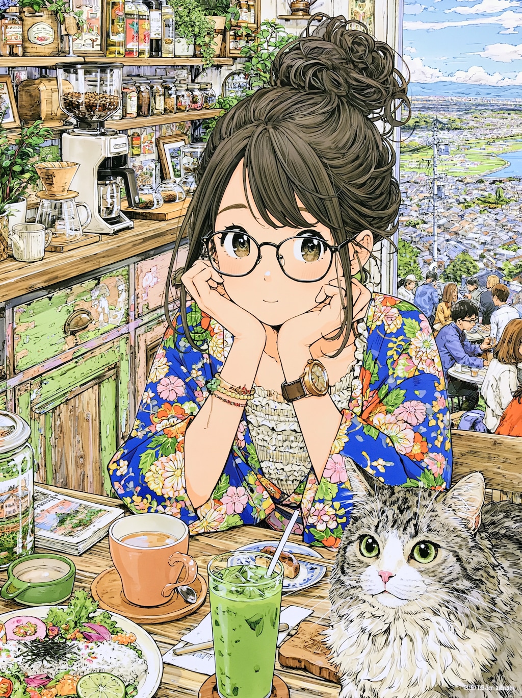 猫と、眺め