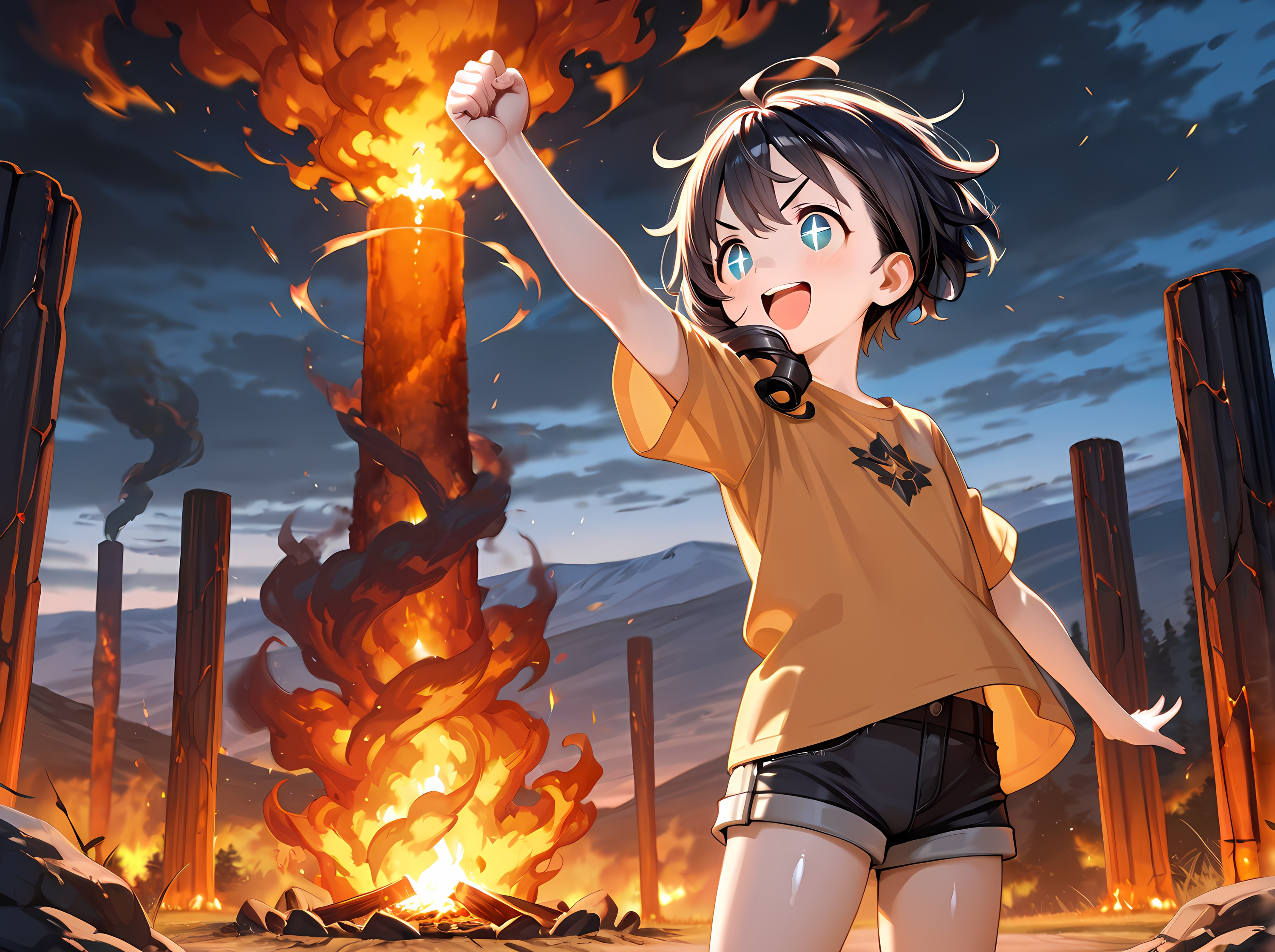 超キャンプファイヤー🔥🎆 | の人気AIイラスト・グラビア