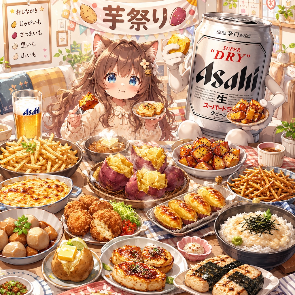 おいも祭りの小さな女の子