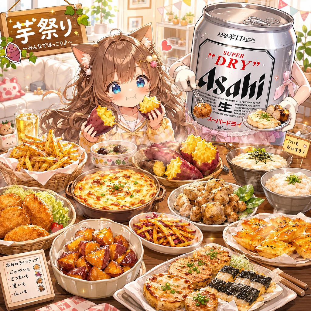 おいも祭りの小さな女の子
