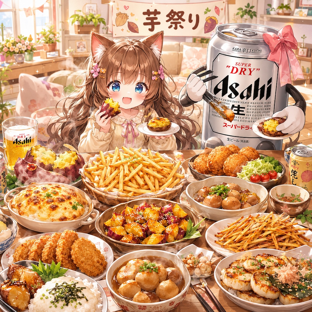おいも祭りの小さな女の子