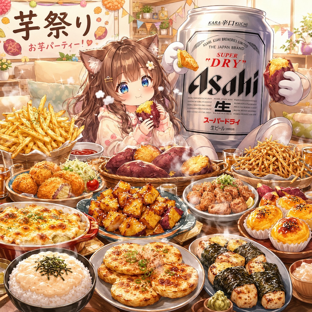 おいも祭りの小さな女の子