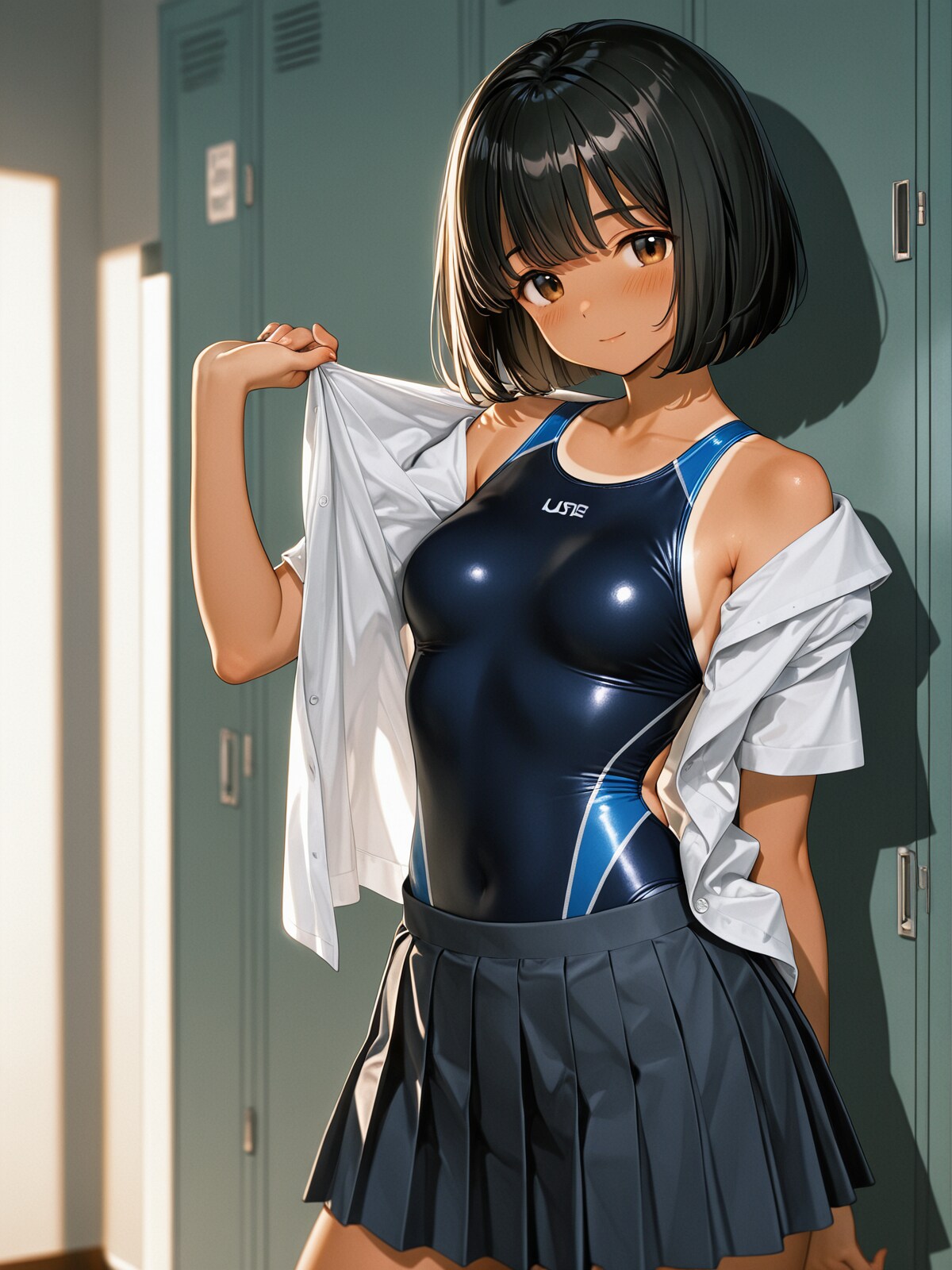 下に着てきました