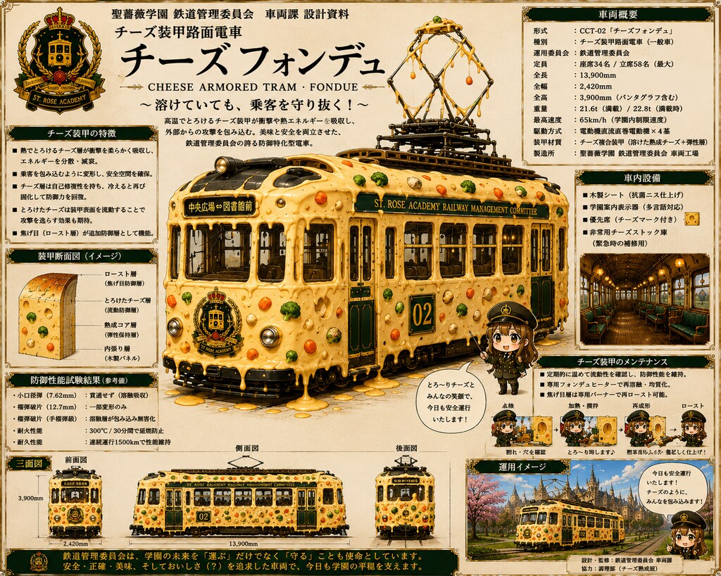 チーズ装甲路面電車「チーズフォンデュ」