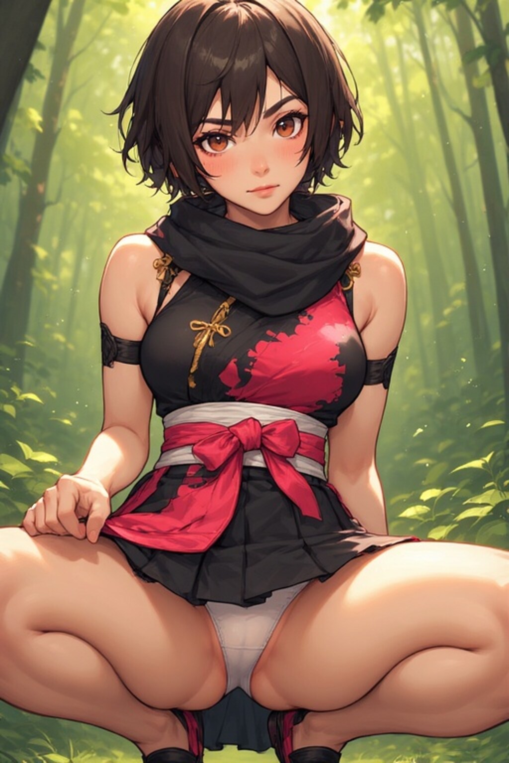 森林公園くノ一コスプレ撮影会パンチラ画像集