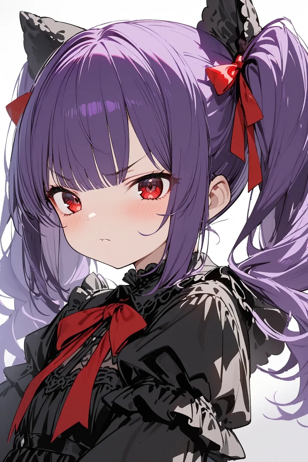 紫髪ツインテール少女