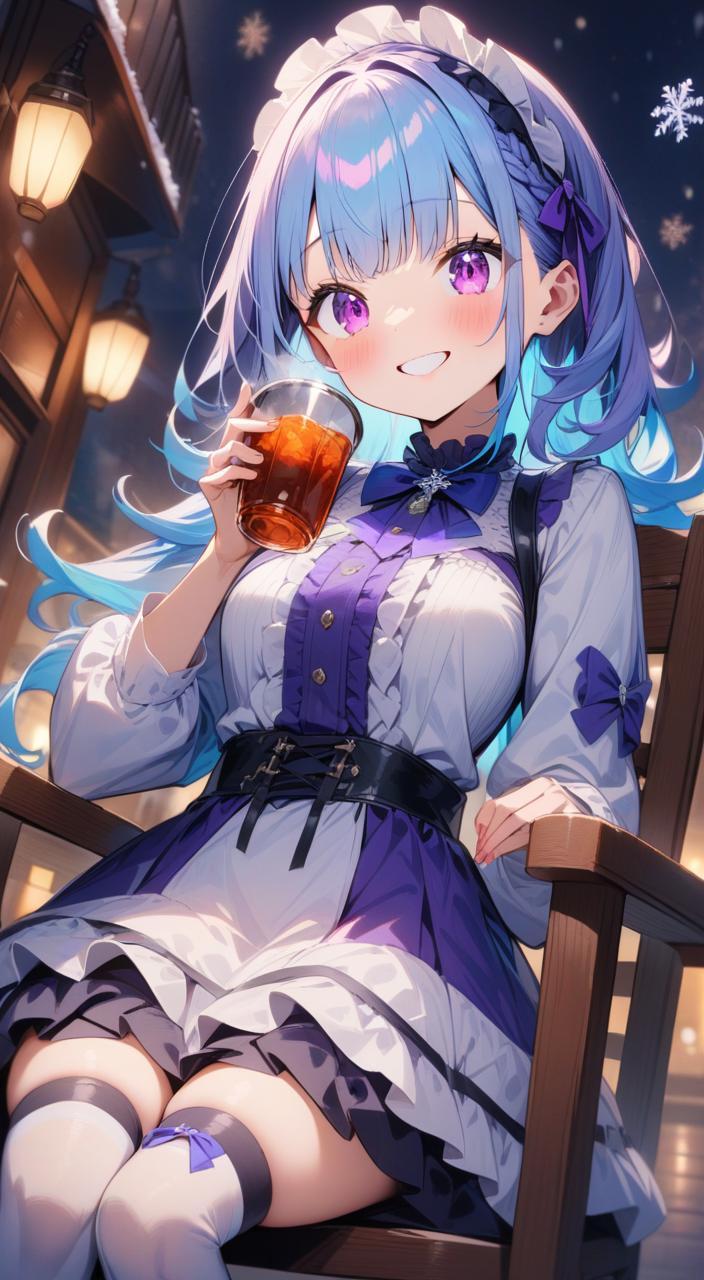 ホットの紅茶を飲む☕　スーパーメイド