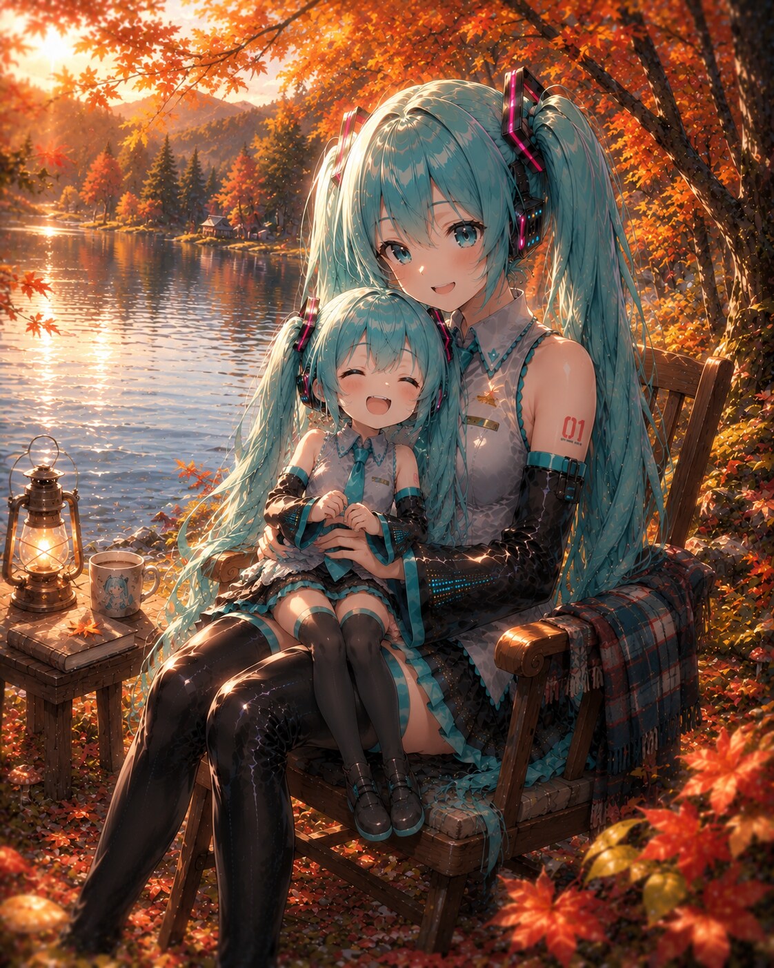 四季を感じて　秋の姉妹 | の人気AIイラスト・グラビア