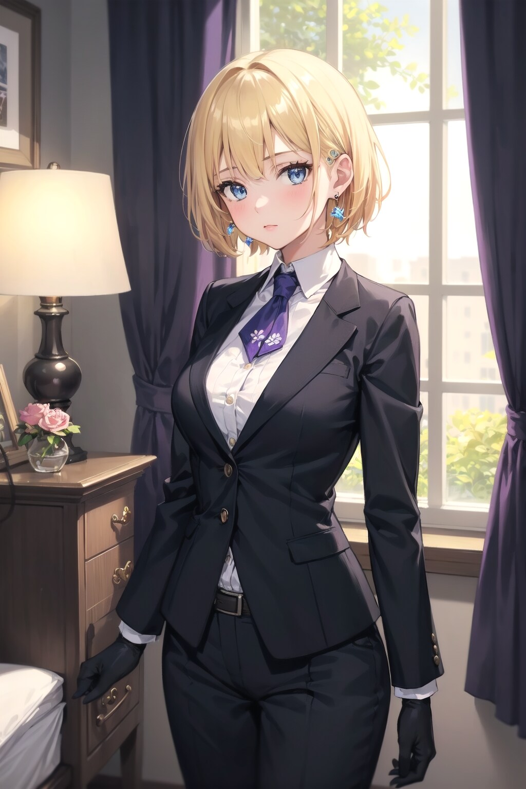 金髪の女性執事