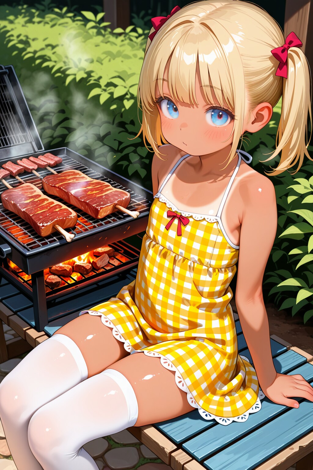 日焼けしてるから熱くないもん | の人気AIイラスト・グラビア