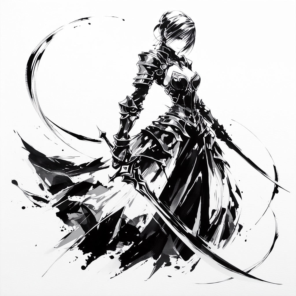 水墨画ナイト(二刀流)