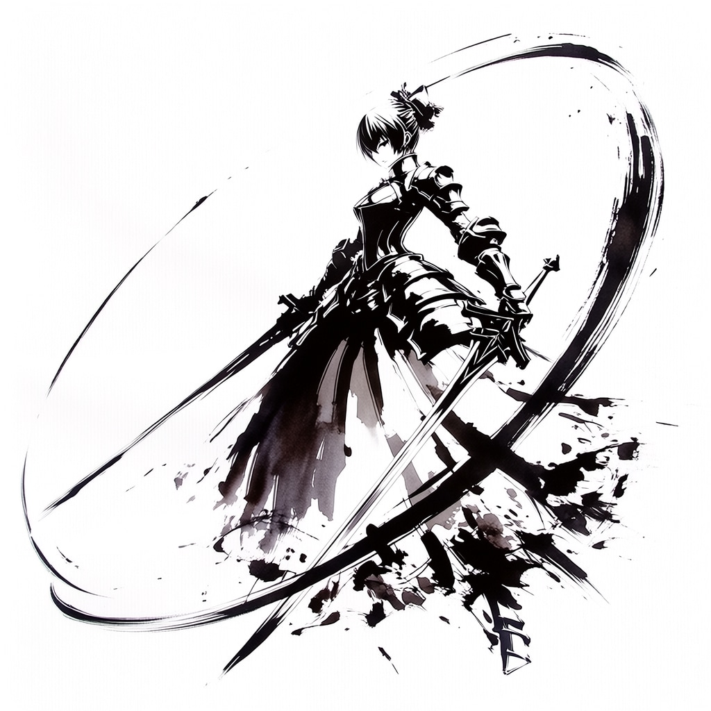 水墨画ナイト(二刀流)