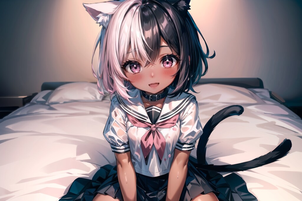 褐色ネコミミツートンロリっ娘