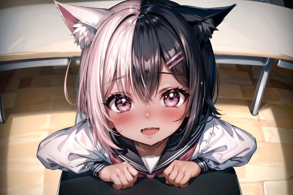 褐色ネコミミツートンロリっ娘